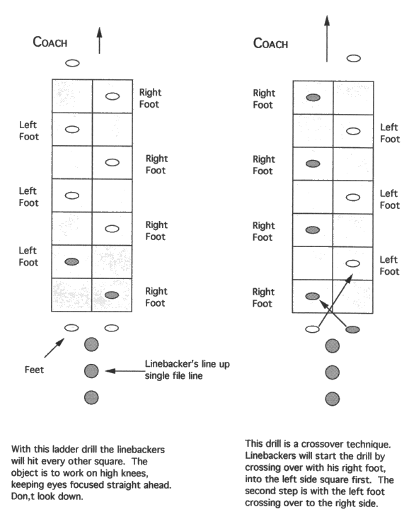 LINEBACKER LADDER DRILL 2