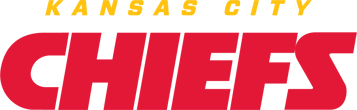 KC Chiefs Logotype Primary two color for use on printed pieces and headers with white or light-colored backgrounds, never in national marketing.
