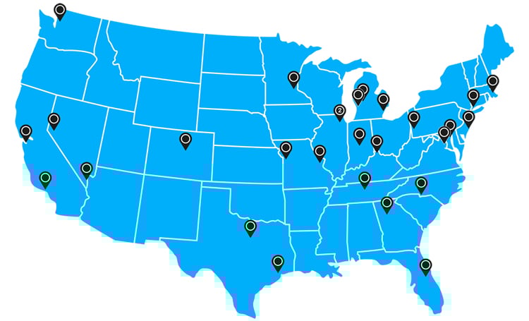 2024 Clinic Map 2022 Clinic Map