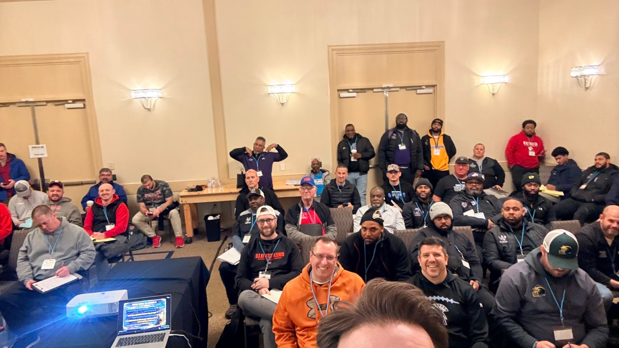 Coaches filling a breakout session at the Glazier Baltimore clinic