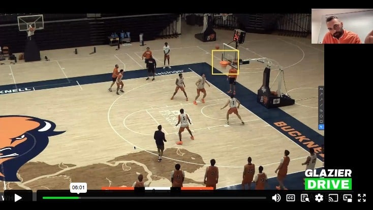 Installation of Make and Miss Offense, a free Glazier Drive preview video with Bucknell head coach John Griffin III
